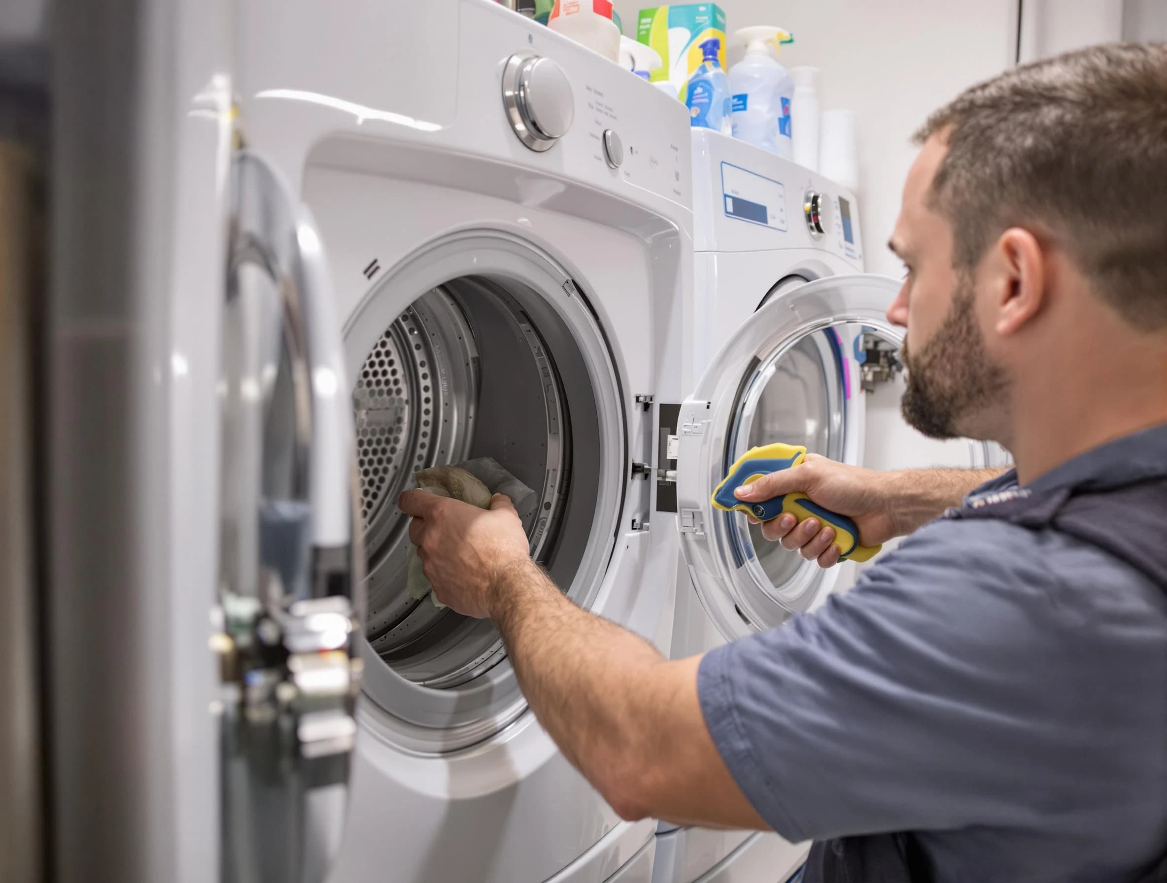 Anthem Dryer Vent Cleaning specialist removing lint buildup from a dryer lint trap system in Anthem
