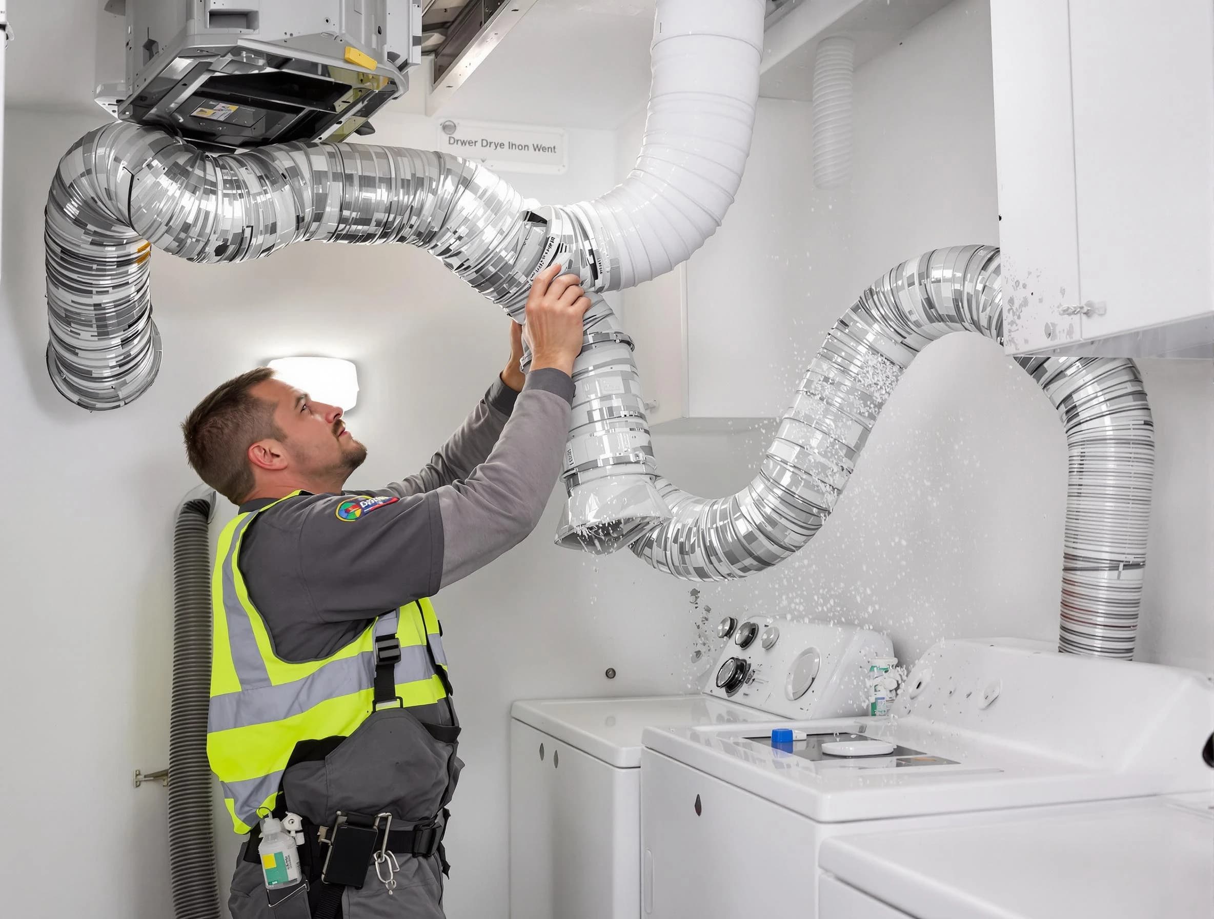 Anthem Dryer Vent Cleaning technician performing detailed dryer exhaust vent cleaning at a home in Anthem